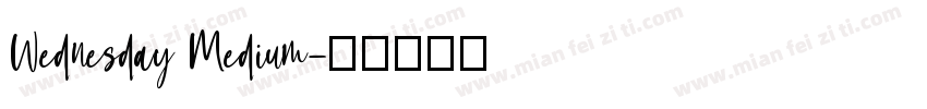 Wednesday Medium字体转换